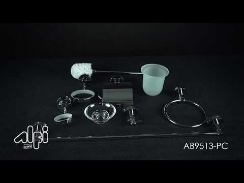 ALFI brand AB9513-PC Polished Chrome 6 Piece Matching Bathroom Accessory Set