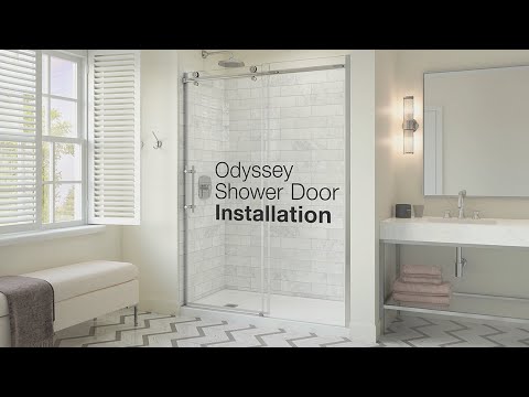 MAAX 137420-900-305-000 Odyssey SC 57-59 ½ x 78in. 8 mm Sliding Shower Door for Alcove Installation with Clear glass in Brushed Nickel