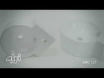 ALFI brand ABC121 White 17" Tiny Corner Wall Mounted Ceramic Sink with Faucet Hole