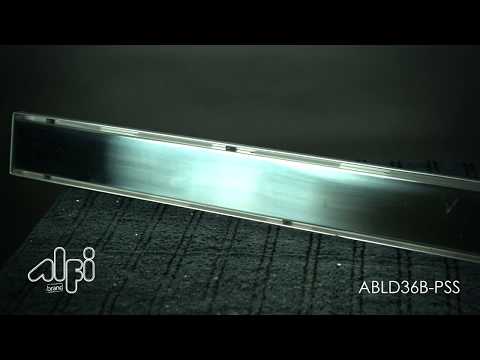 ALFI brand ABLD36B-PSS 36" Modern Polished Stainless Steel Linear Shower Drain with Solid Cover
