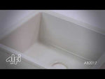 ALFI brand AB2017 20" White Single Bowl Fireclay Undermount Kitchen Sink