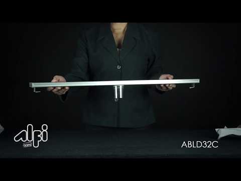 ALFI brand ABLD32C 32" Modern Stainless Steel Linear Shower Drain with Groove Holes