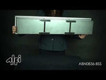ALFI brand 8 x 36 Brushed Stainless Steel Vertical Triple Shelf Bath Shower Niche
