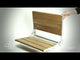 ALFI brand ABS17 17" Folding Teak Wood Shower Seat Bench with Backrest
