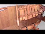 ALFI brand AB1163 61" Free Standing Wooden Bathtub with Cushion Headrest