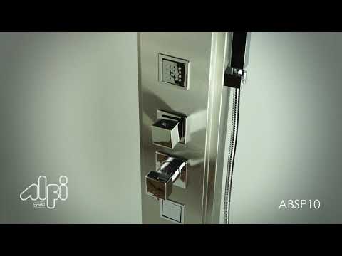 ALFI brand ABSP10 Modern Stainless Steel Shower Panel with 4 Body Sprays
