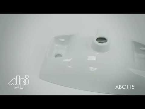 ALFI brand ABC115 White 20" Small Wall Mounted Ceramic Sink with Faucet Hole