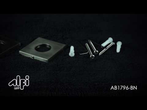 ALFI brand AB1796-BN Brushed Nickel Widespread Wall Mounted Modern Waterfall Bathroom Faucet