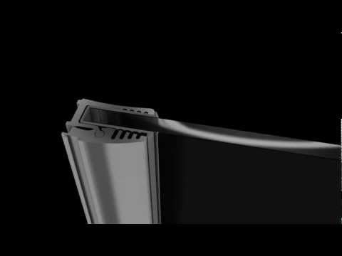 MAAX 139577-900-305-000 Reveal Sleek 71 41 ½-44 ½ x 71 ½ in. 8mm Pivot Shower Door for Alcove Installation with Clear glass in Brushed Nickel