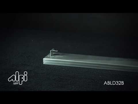 ALFI brand ABLD32B-BSS 32" Modern Brushed Stainless Steel Linear Shower Drain with Solid Cover