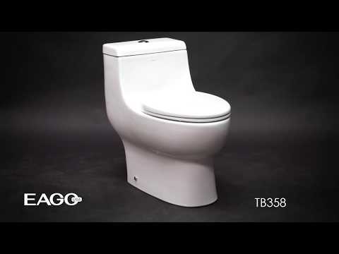 EAGO TB358 Dual Flush One Piece Elongated Ceramic Toilet