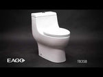 EAGO TB358 Dual Flush One Piece Elongated Ceramic Toilet