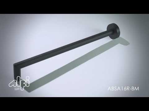 Black Matte 16" Round Wall Shower Arm