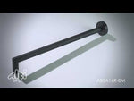Black Matte 16" Round Wall Shower Arm
