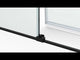 MAAX 137680-900-340-000 Outback 43 ¼ - 46 ½ x 70 ½ in. 8mm Sliding Shower Door for Alcove Installation with Clear glass in Matte Black