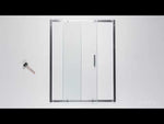 MAAX 135244-900-340-000 Connect 57-58 ½ x 72 in. 6mm Sliding Shower Door for Alcove Installation with Clear glass in Matte Black