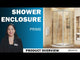 DreamLine Prime 36 in. x 36 in. x 78 3/4 in. H Shower Enclosure, Base, and White Wall Kit in Oil Rubbed Bronze and Clear Glass