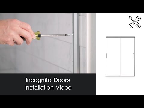 MAAX 135335-900-084-000 Incognito 76 56-59 x 76 in. 8mm Bypass Shower Door for Alcove Installation with Clear glass in Chrome