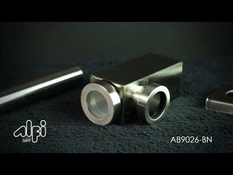 ALFI brand AB9026-BN Brushed Nickel Solid Brass Square Modern Decorative Bottle P-Trap