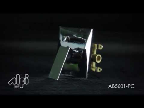 ALFI brand AB5601-PC Polished Chrome Shower Valve Mixer with Square Lever Handle and Diverter