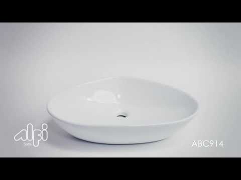 ALFI brand ABC914 White 23" Fancy Above Mount Ceramic Sink