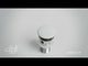 ALFI brand AB8056-W White Ceramic Mushroom Top Pop Up Drain for Sinks with Overflow