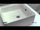 EAGO BA130  15" SQUARE CERAMIC ABOVE MOUNT BATHROOM BASIN VESSEL SINK