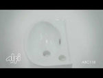 ALFI brand ABC118 White 14" Small Wall Mounted Ceramic Sink with Faucet Hole