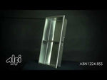 ALFI brand 12 x 24 Polished Stainless Steel Vertical Double Shelf Bath Shower Niche