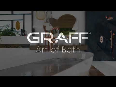 GRAFF Architectural Black M-Series Thermostatic Shower System Tub and Shower with Handshower (Trim Only)  GP3.M22SH-LM47E0-BK-T