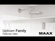 MAAX 135328-900-340-000 Uptown Return Panel for 36 in. Base with Clear glass in Matte Black