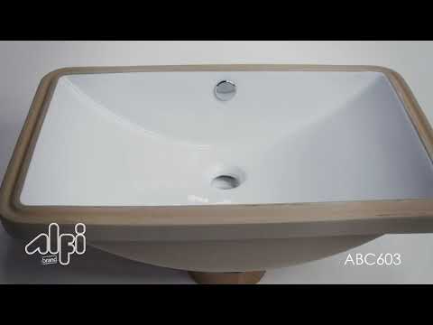 ALFI brand ABC603 White 24" Rectangular Undermount Ceramic Sink