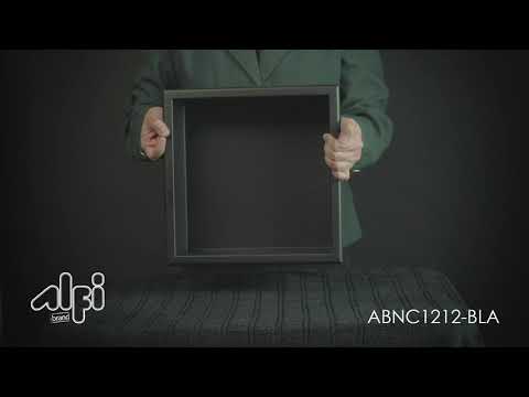 ALFI brand 12" x 12" Black Matte Stainless Steel Square Single Shelf Bath Shower Niche