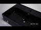 ALFI brand ABC901-BM Black Matte 24" Modern Rectangular Above Mount Ceramic Sink with Faucet Hole