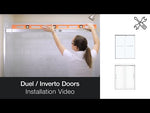 MAAX 136272-900-290-000 Duel 56-58 ½ x 70 ½-74 in. 8 mm Bypass Shower Door for Alcove Installation with Clear glass in Brushed Nickel & Matte White