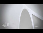 Arched White Matte Solid Surface Resin Bathroom / Shower Stool