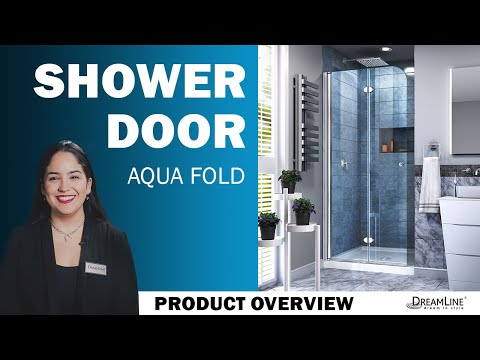 DreamLine Aqua Fold 36 in. D x 36 in. W x 78 3/4 in. H Bi-Fold Shower Door, Base, and White Wall Kit in Chrome