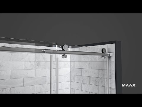 MAAX 137420-900-305-000 Odyssey SC 57-59 ½ x 78in. 8 mm Sliding Shower Door for Alcove Installation with Clear glass in Brushed Nickel