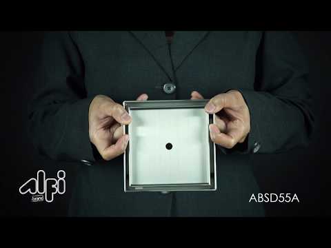ALFI brand ABSD55A 5" x 5" Modern Square Stainless Steel Shower Drain w/o Cover
