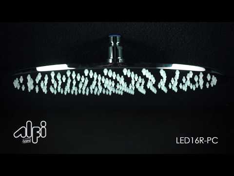 ALFI brand LED16R-PC Polished Chrome 16" Round Multi Color LED Rain Shower Head