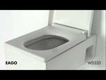 EAGO WD333 Square Modern Wall Mount Dual Flush Toilet Bowl