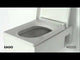 EAGO WD333 Square Modern Wall Mount Dual Flush Toilet Bowl