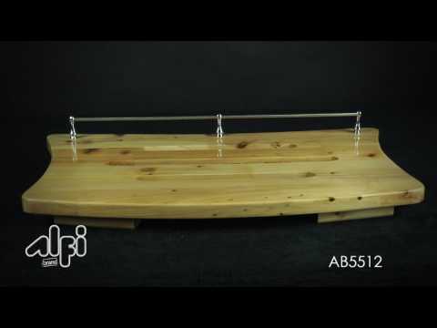 ALFI brand AB5512 Wooden Over The Tub Portable Caddy Tray Bathroom Accessory