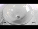 EAGO BA351  18" ROUND CERAMIC ABOVE MOUNT BATHROOM BASIN VESSEL SINK