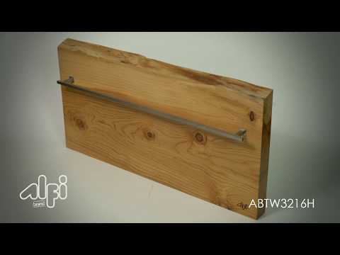 ALFI brand ABTW3216H 32"x16" Live Edge Cedar Wood Towel Warmer