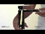 ALFI brand AB1229-PC Polished Chrome Square Single Lever Bathroom Faucet