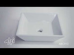 ALFI brand ABC912 White 17" Square Above Mount Ceramic Sink
