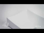 ALFI brand ABC904 White 26" Fancy Rectangular Above Mount Ceramic Sink