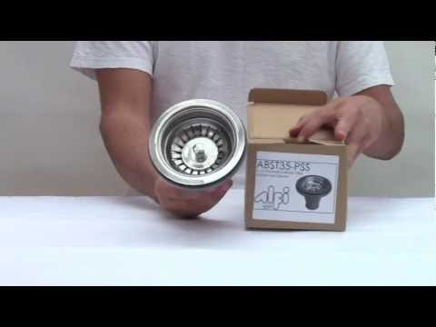 ALFI brand ABST35-PSS Polished Stainless Steel 3 1/2" Basket Strainer Drain