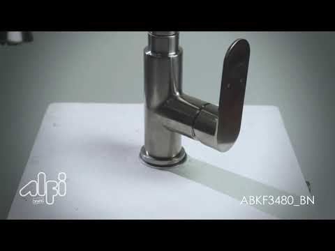 Brushed Nickel Gooseneck Pull Down Kitchen Faucet